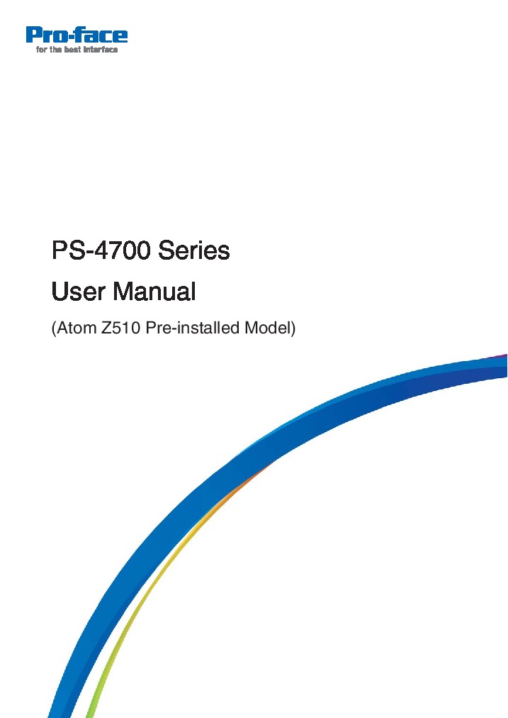 First Page Image of PS4700 Series User Manual PFXPW170AF11C00N00.pdf